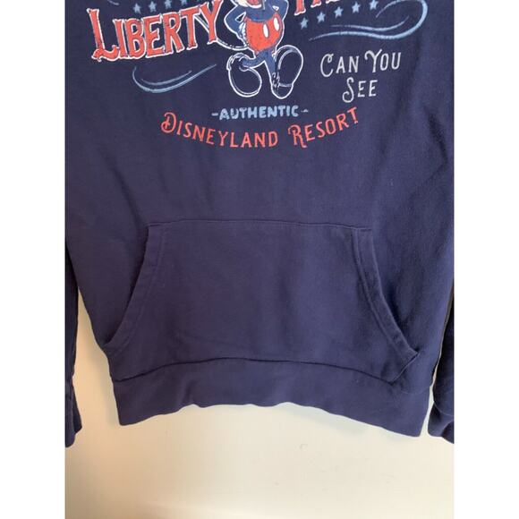 Disneyland Resort Hooded Sweatshirt Size Small Americana Liberty Freedom Navy - Picture 4 of 9